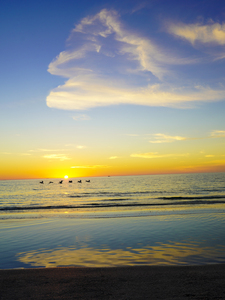 Serenity by the Seashore - VERTICAL - Soothing Fall Sunset on Marco Island in Florida 1 of 5 - An Elevate Photo Series by William Robert Stanek