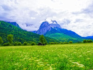 Waxenstein Mountain in the Bavarian Alps near Garmisch Partenkirchen