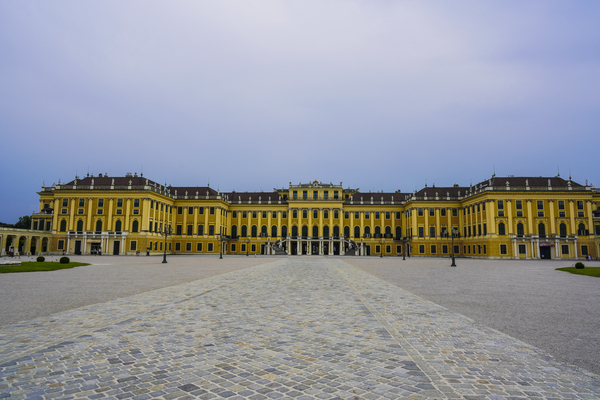 Bold Skies over Schoennbrunn Summer Palace in Vienna Austria