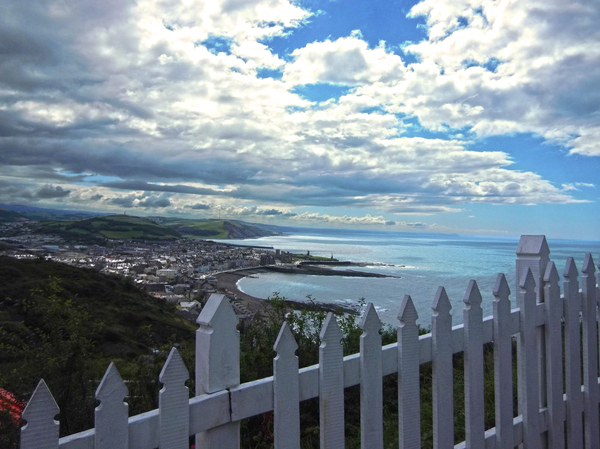 Night Falls on Aberystwyth Wales in the UK
