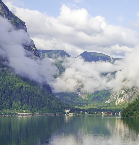 View to the Lake in the Mountains 1 of 3 Hallstatt Austria Rare Masters Collection