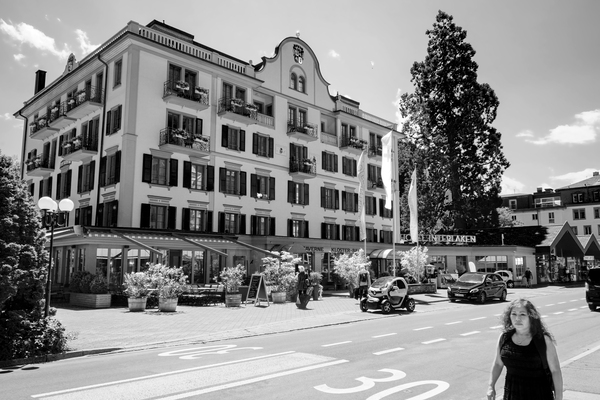 BW In Interlaken On the Road in Switzerland   William Robert Stanek   Rare Limited Edition