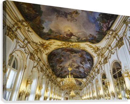 Shadows and Lights to Forever  - Inside the Royal Palace at Schoenbrunn in Vienna Austria  Canvas Print
