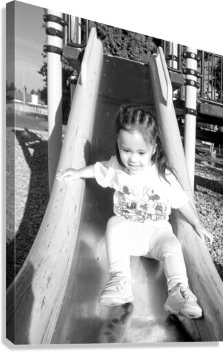 BW   Candid Retrospective 2001   Oh Yeah Slide Away   William Robert Stanek   Rare Limited Edition  Canvas Print