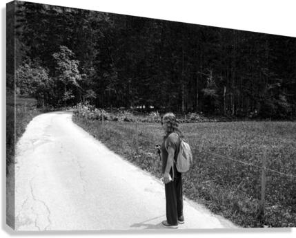 BW On the Trail in Switzerland   William Robert Stanek   Rare Limited Edition  Canvas Print