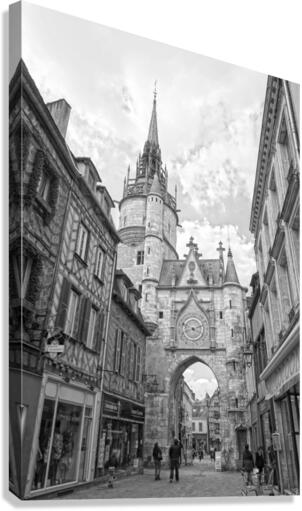 BW Auxerre France Snapshot in Time  Canvas Print