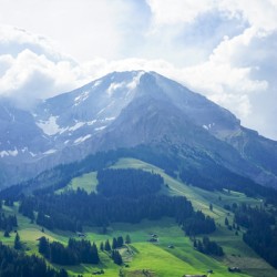 Alpine VIllage in the Mountains in Switzerland
