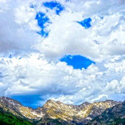 Golden Rays of the Sun on Mount Powell   Vail Breckenridge Colorado