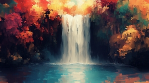 Colorful Waterfall