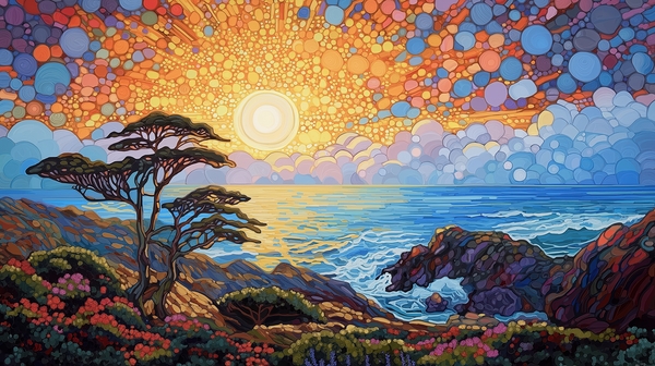 Sunset on the Cliffs Print