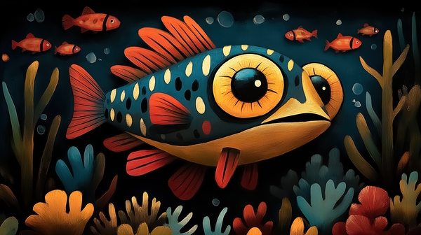 Funny Fish Print