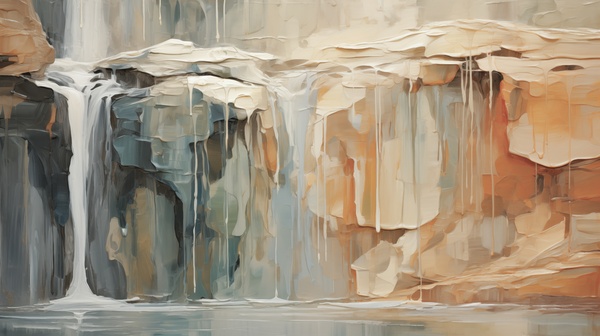 Abstract Waterfall Print
