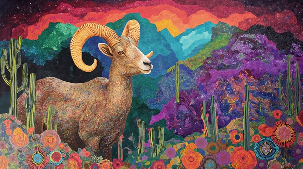 Desert Ram Print