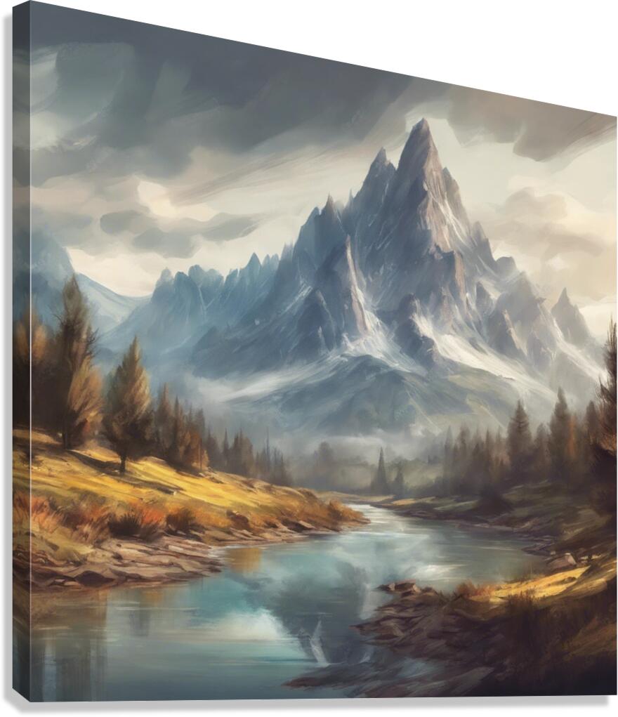 Mountain river Canvas Print
