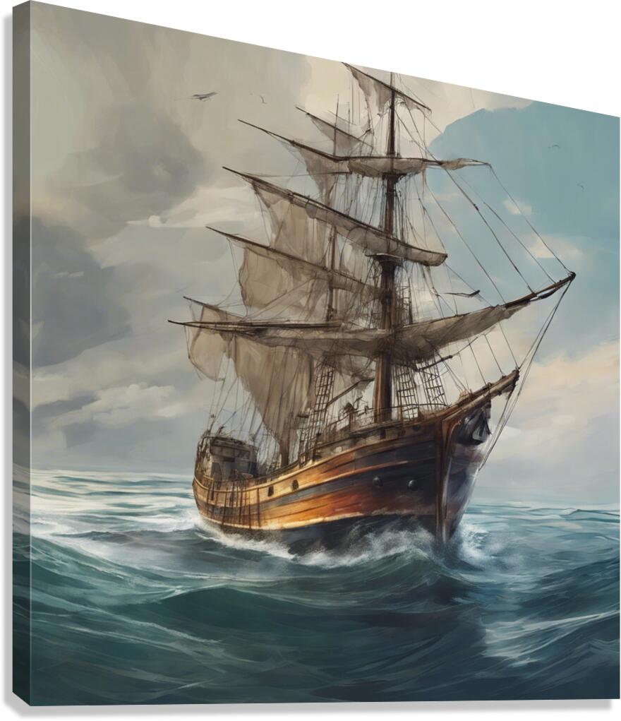 Sea ship Canvas Print