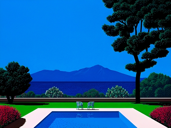 Hiroshi Nagai - Swimming Pool Landscape Print