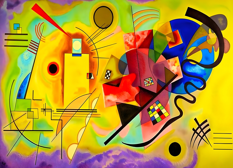 Wassily Kandinsky - Yellow-Red-Blue 1925 by Vivanne Wall Art