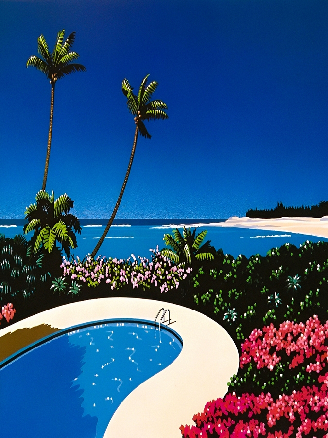 アート・デザイン・音楽 Swimming Pool Hiroshi nagai - Swimming Pool vaporwave by Vivanne Wall Art