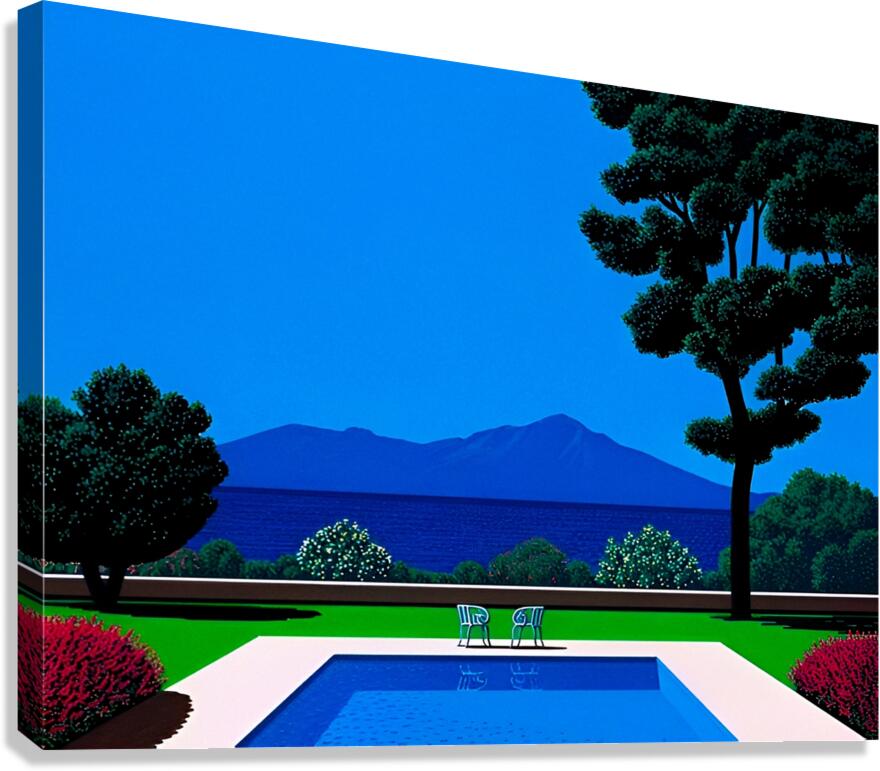 Hiroshi Nagai - Swimming Pool Landscape Canvas Print