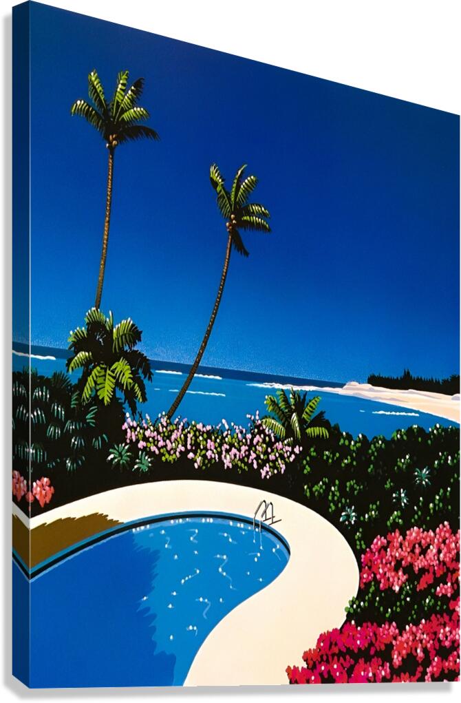 Hiroshi nagai - Swimming Pool vaporwave by Vivanne Wall Art