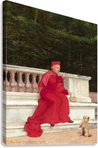 Training the dog Canvas Print