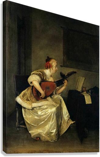 The lute player Canvas Print
