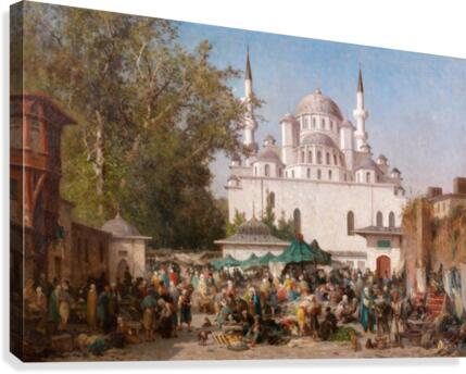 Outside The Mosque Canvas Print