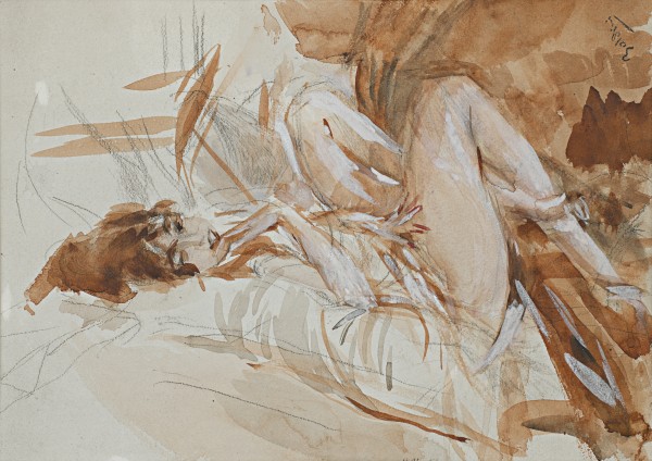 Reclining Lady Print