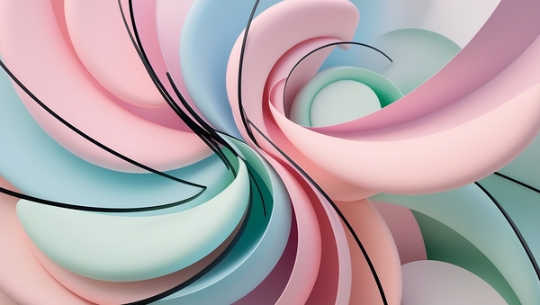 Abstrait : Des teintes vibrantes et delicates by Hamid EL MASMOUDI