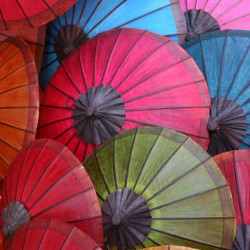 Colorful Umbrellas Laos 6966