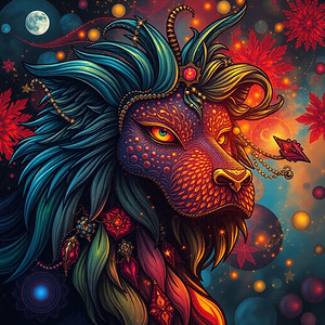 Lion art print