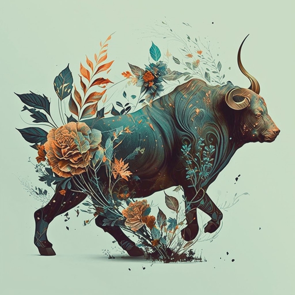 Taurus In Floral  by AlchemicalArts