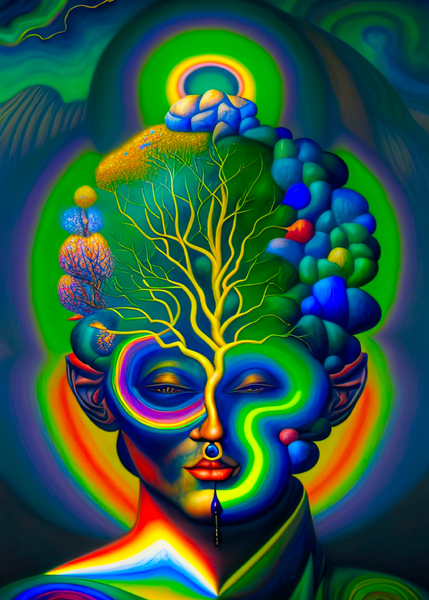 Psychedelic Branchwork Print