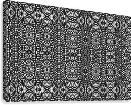 Black & White Patterned Print Canvas Print