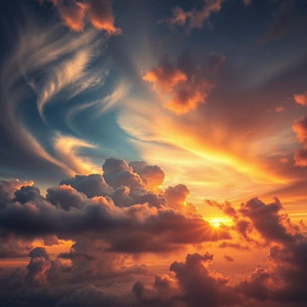 Sun and clouds Print