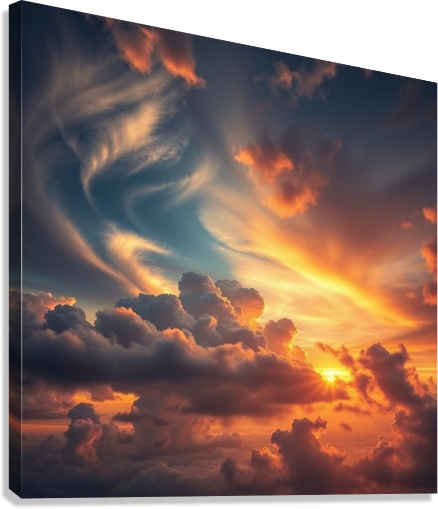 Sun and clouds Canvas Print