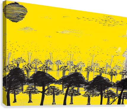 Trees vs sun Canvas Print