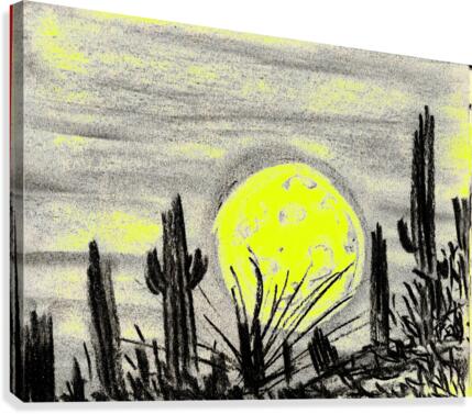 Desert moon Canvas Print