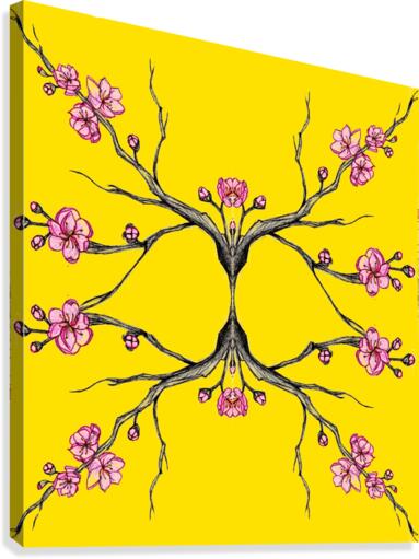 Tree pop yellow Canvas Print