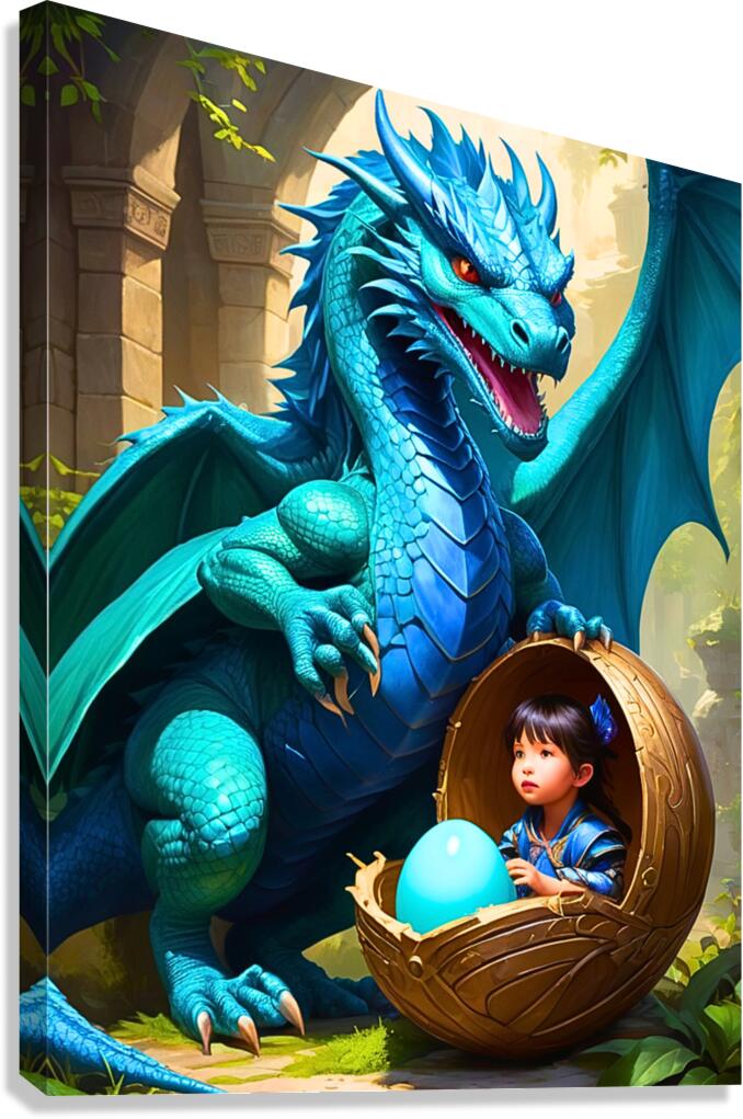 Twin Dragons Canvas Print