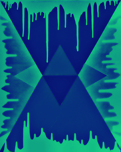 Drip Triangle Green and black