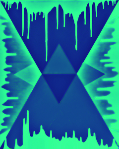 Drip Triangle Neon Green and Black
