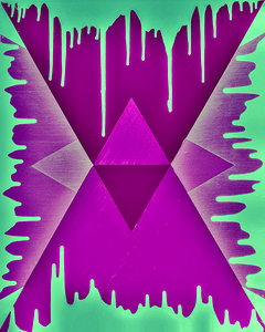 Drip Trianlge Purple and Green