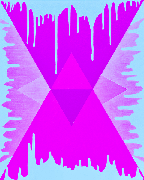 Drip Triangle Purple pink 4 Print