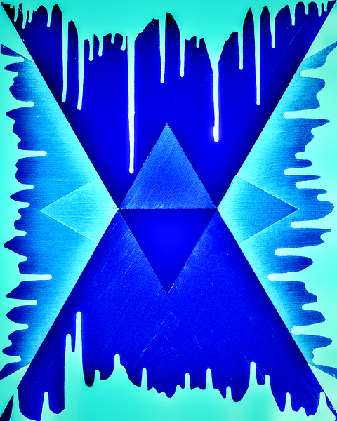 Drip Triangle blue 2 Print