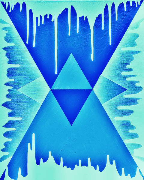 Drip Triangle blue 6
