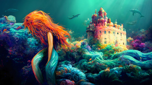 The girl under the ocean