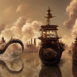 Steampunk harbor