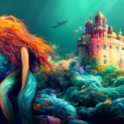 The girl under the ocean