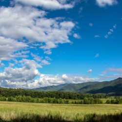 Great Smoky Mountain NP view from  Cades Cove Tennessee